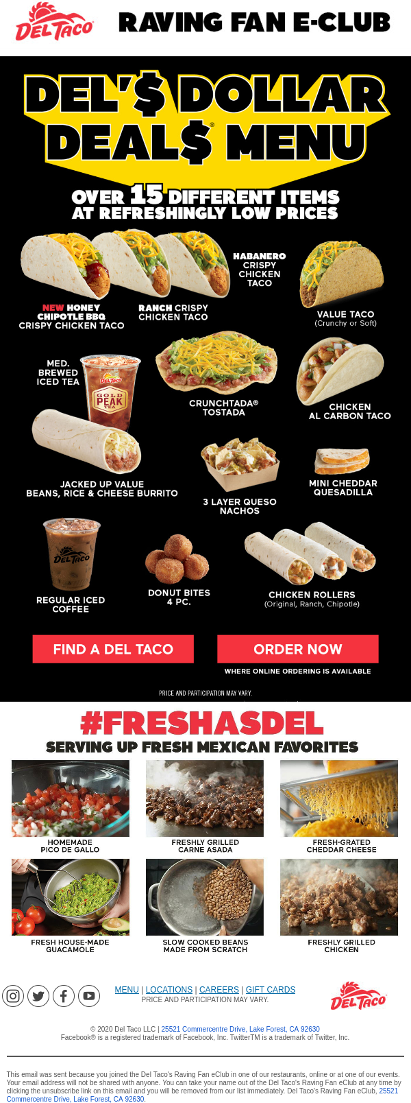 Del Taco Newsletter